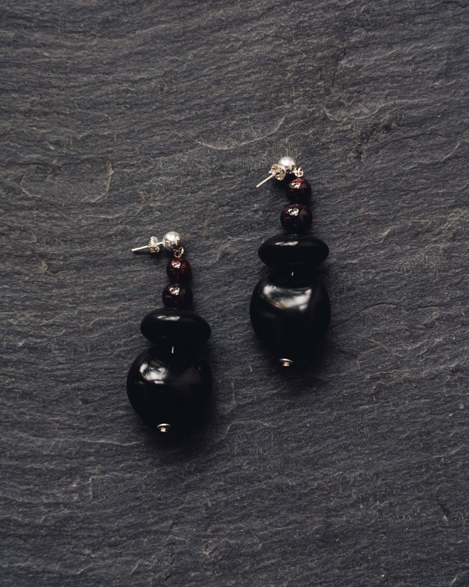 Rou Jewelry Noir Orb Earrings