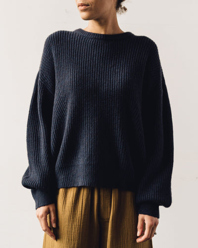 7115 Poet Sleeves Sweater, Navy