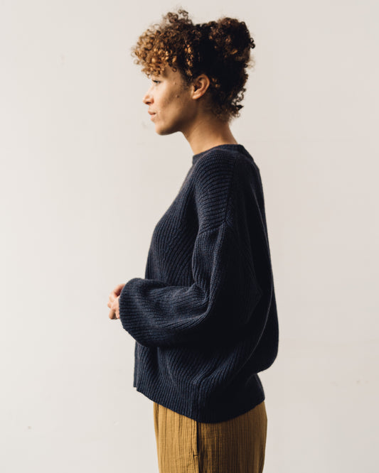 7115 Poet Sleeves Sweater, Navy