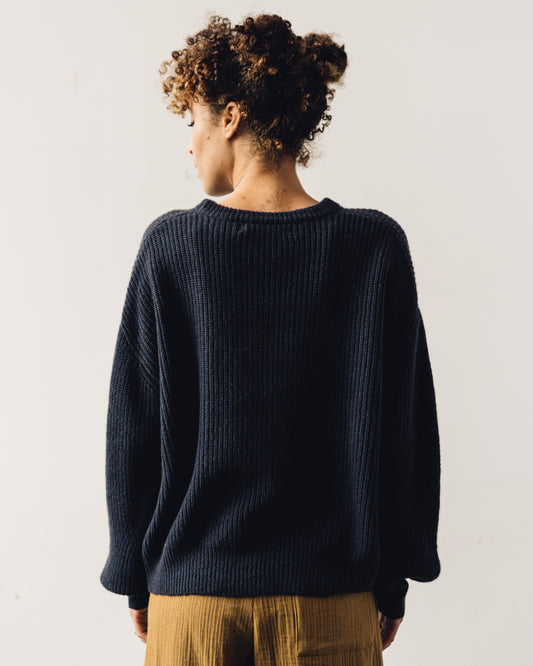 7115 Poet Sleeves Sweater, Navy