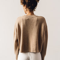 7115 Relaxed Mockneck Sweater, Tan