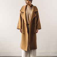 7115 Oversized Long Wool Coat, Bronze