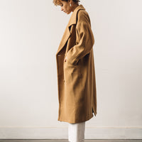 7115 Oversized Long Wool Coat, Bronze