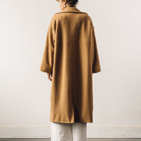 7115 Oversized Long Wool Coat, Bronze