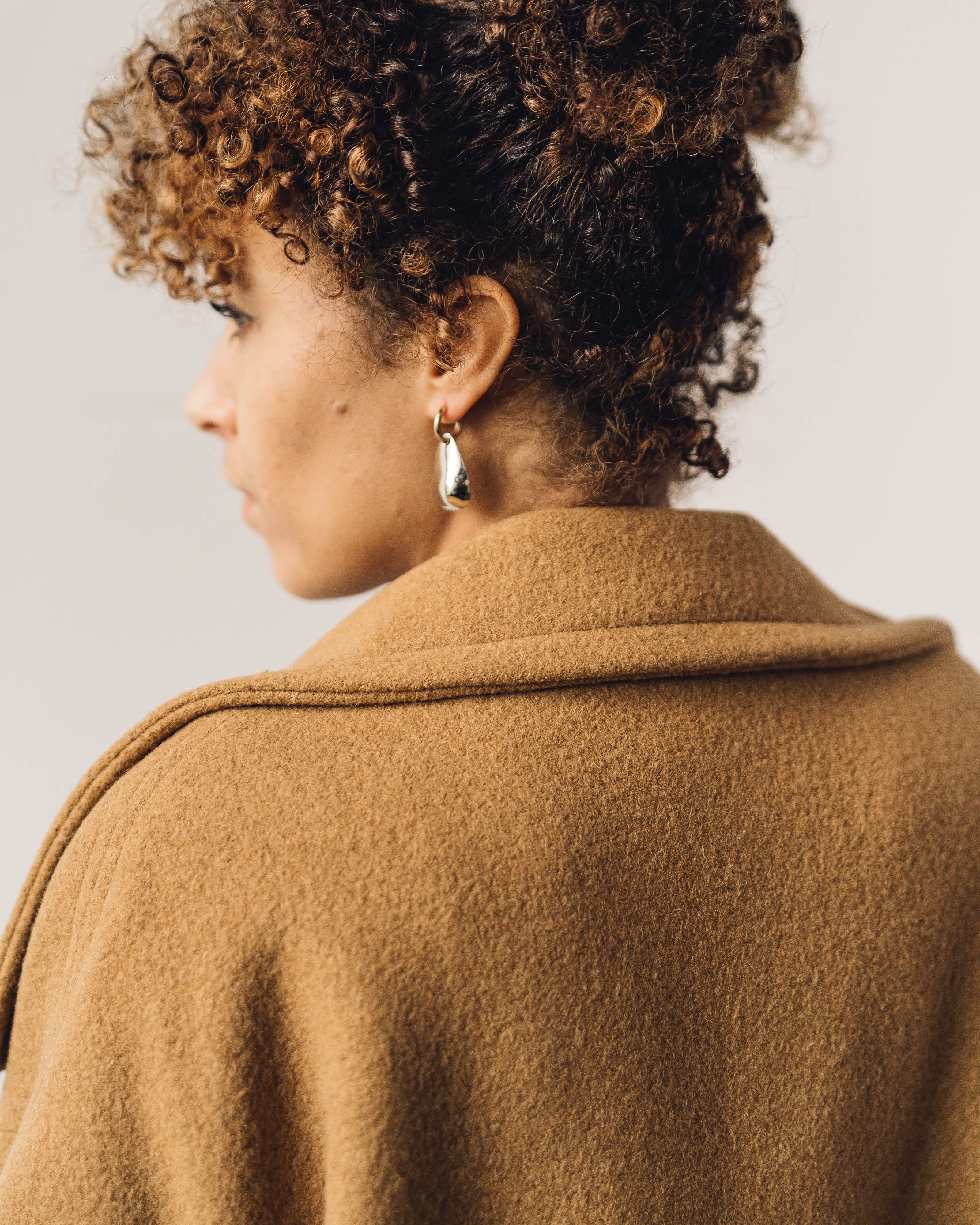 7115 Oversized Long Wool Coat, Bronze – Glasswing