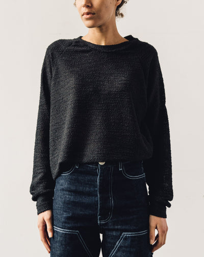 Uzi Slub Raglan Knit, Black