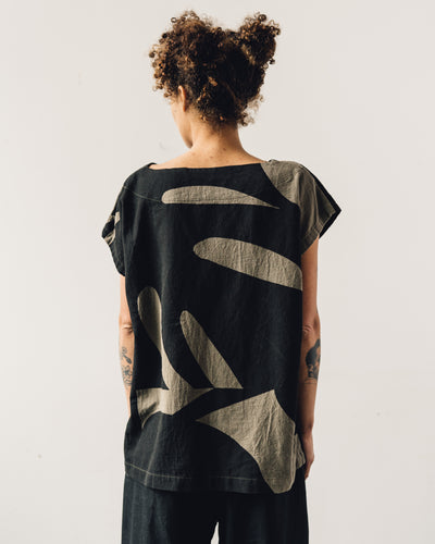 Uzi Oversized Tunic Top, Olive Plant