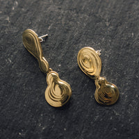 Leigh Miller Brass Double Drop Earrings