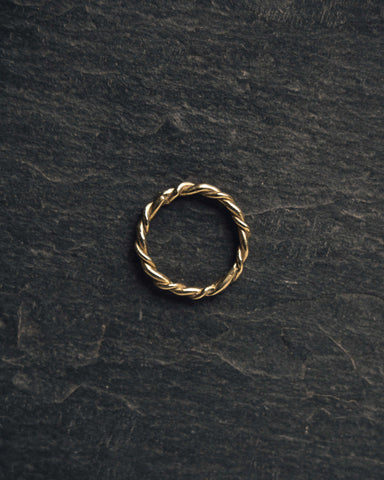 Another Feather Thin Rope Ring, Bronze