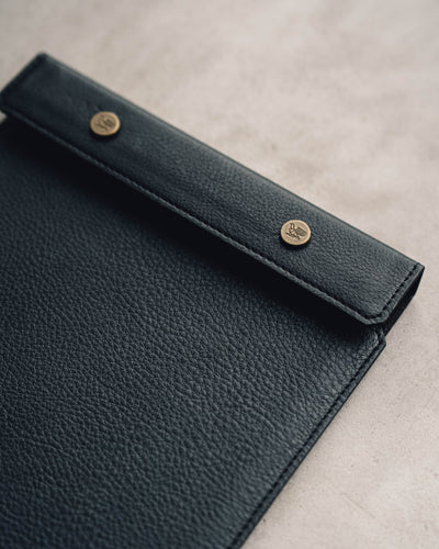 Postalco All Leather Snap Pad, Black