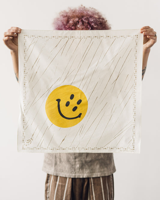 Kapital Rain Smile Bandana, White