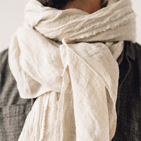 Evan Kinori Woven Scarf, Natural