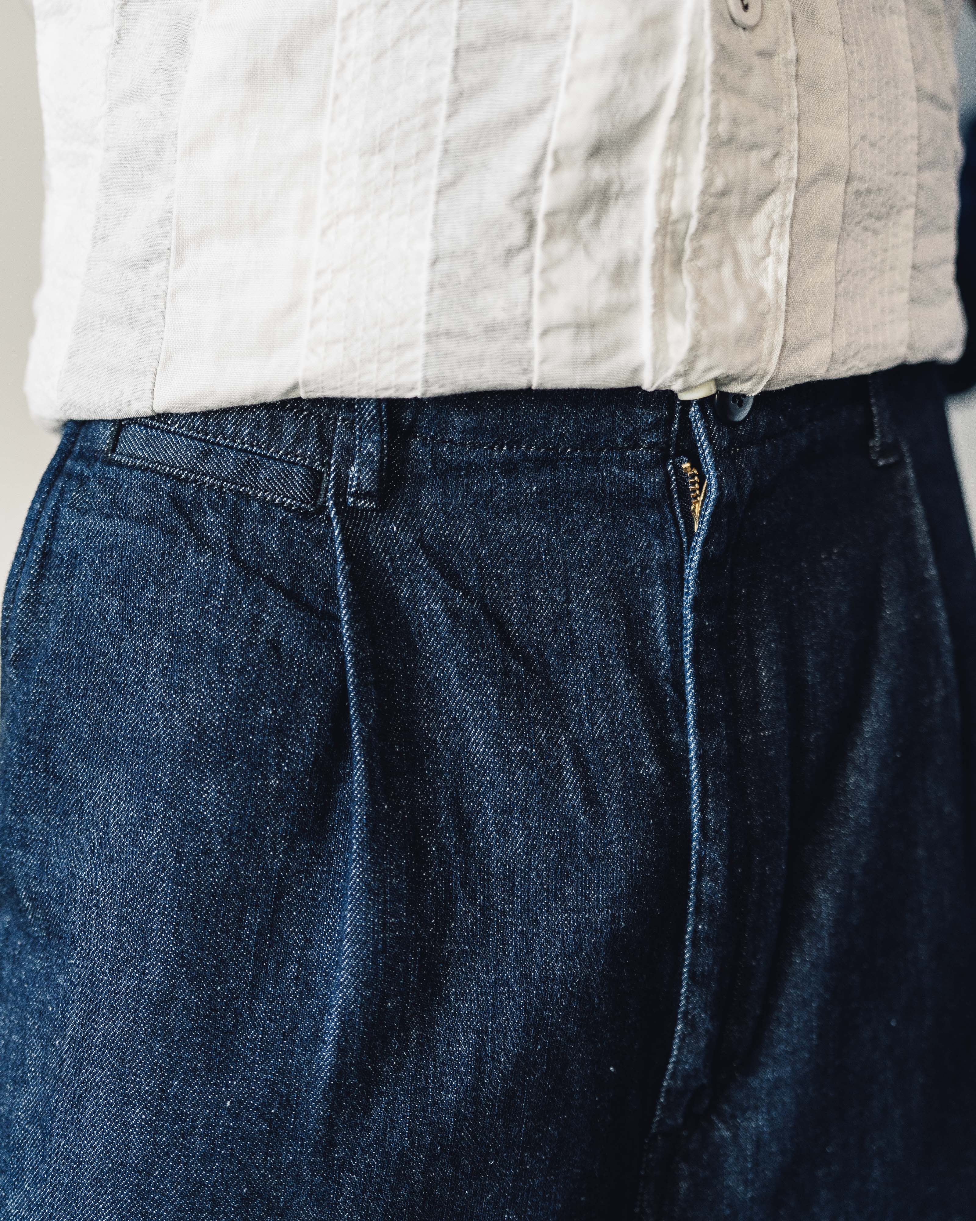 Kapital Unisex 11.5oz Denim High Waist NIME Pants, Indigo – Glasswing