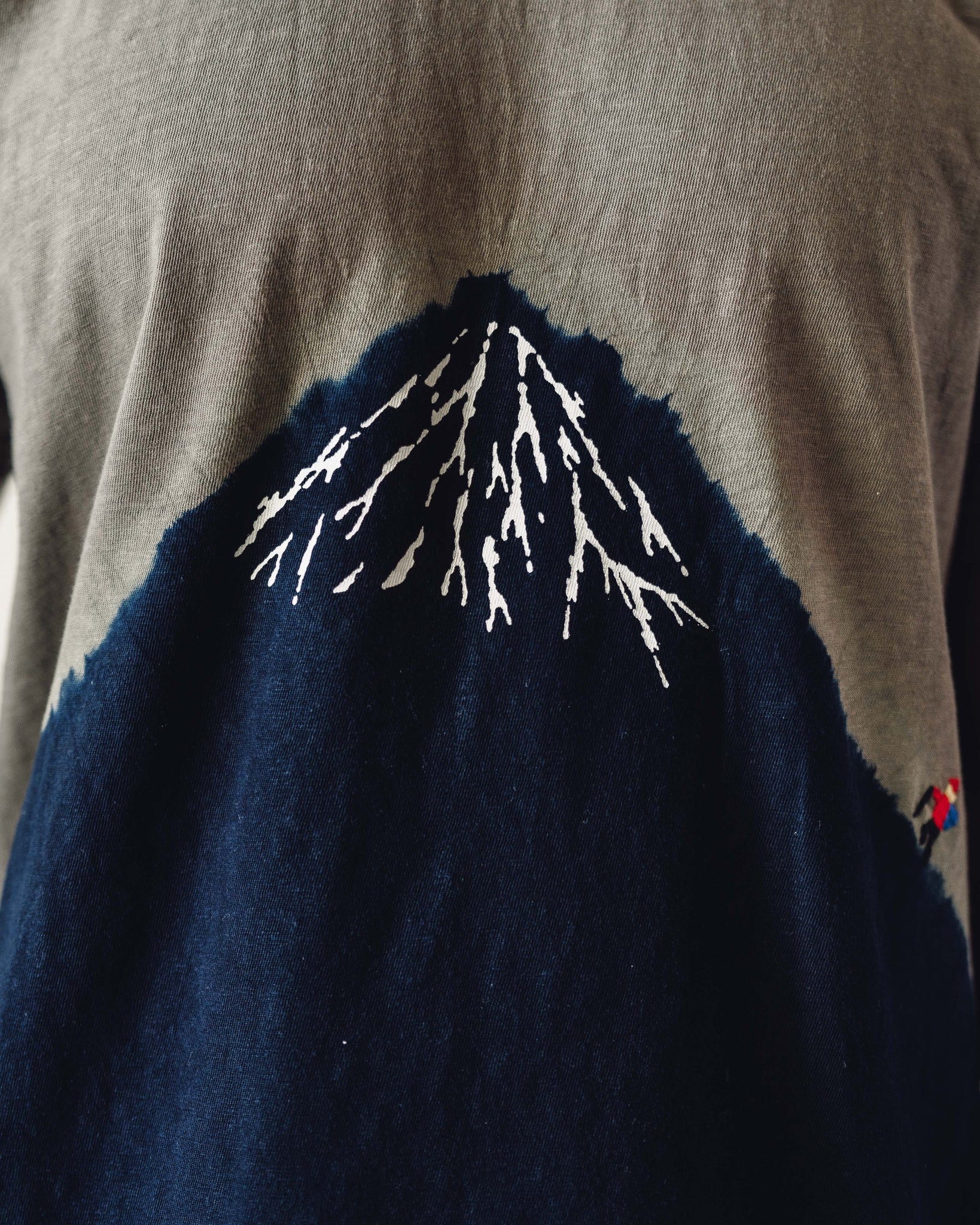 Kapital Unisex Climber Embroidery Tee, Indigo/Khaki