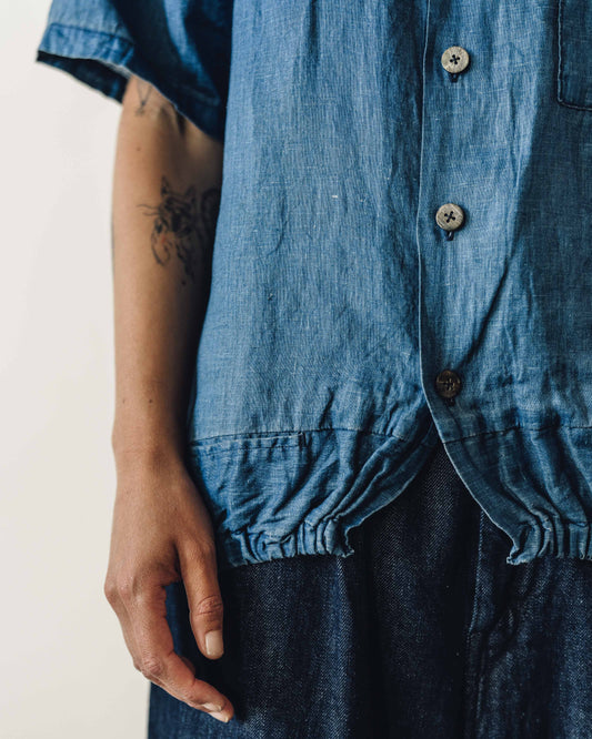 Kapital French Cloth Linen Shirt, Indigo