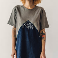 Kapital Climber Embroidery Tee, Indigo/Khaki