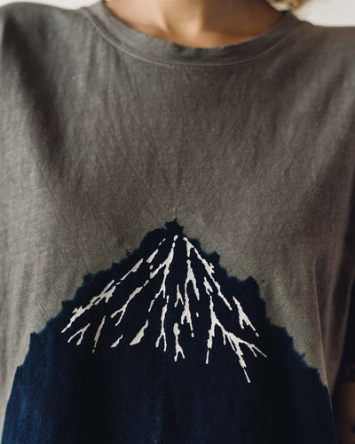 Kapital Climber Embroidery Tee, Indigo/Khaki