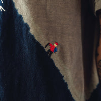Kapital Climber Embroidery Tee, Indigo/Khaki