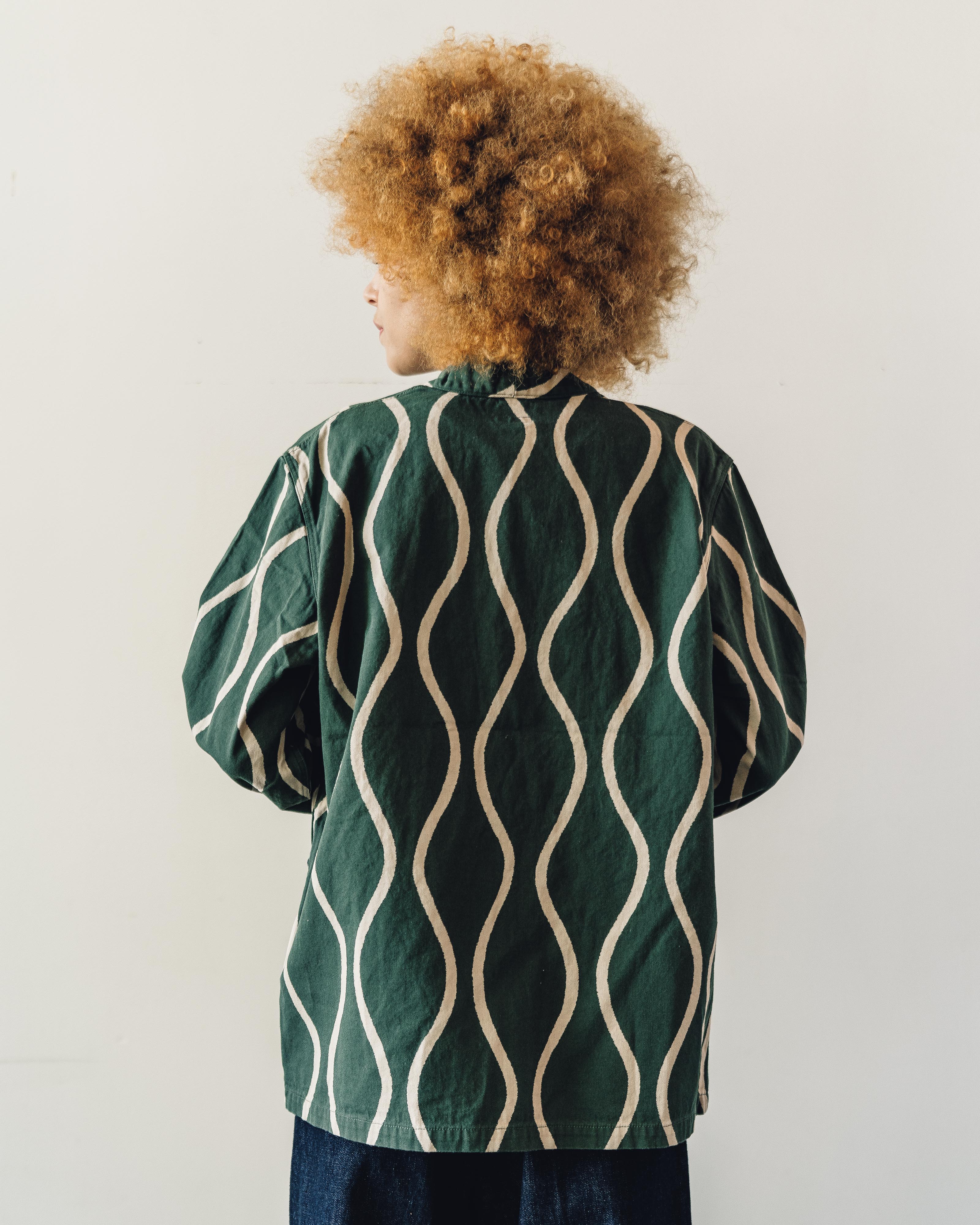 Kapital Sickness Stripe Kakashi Shirt, Green – Glasswing