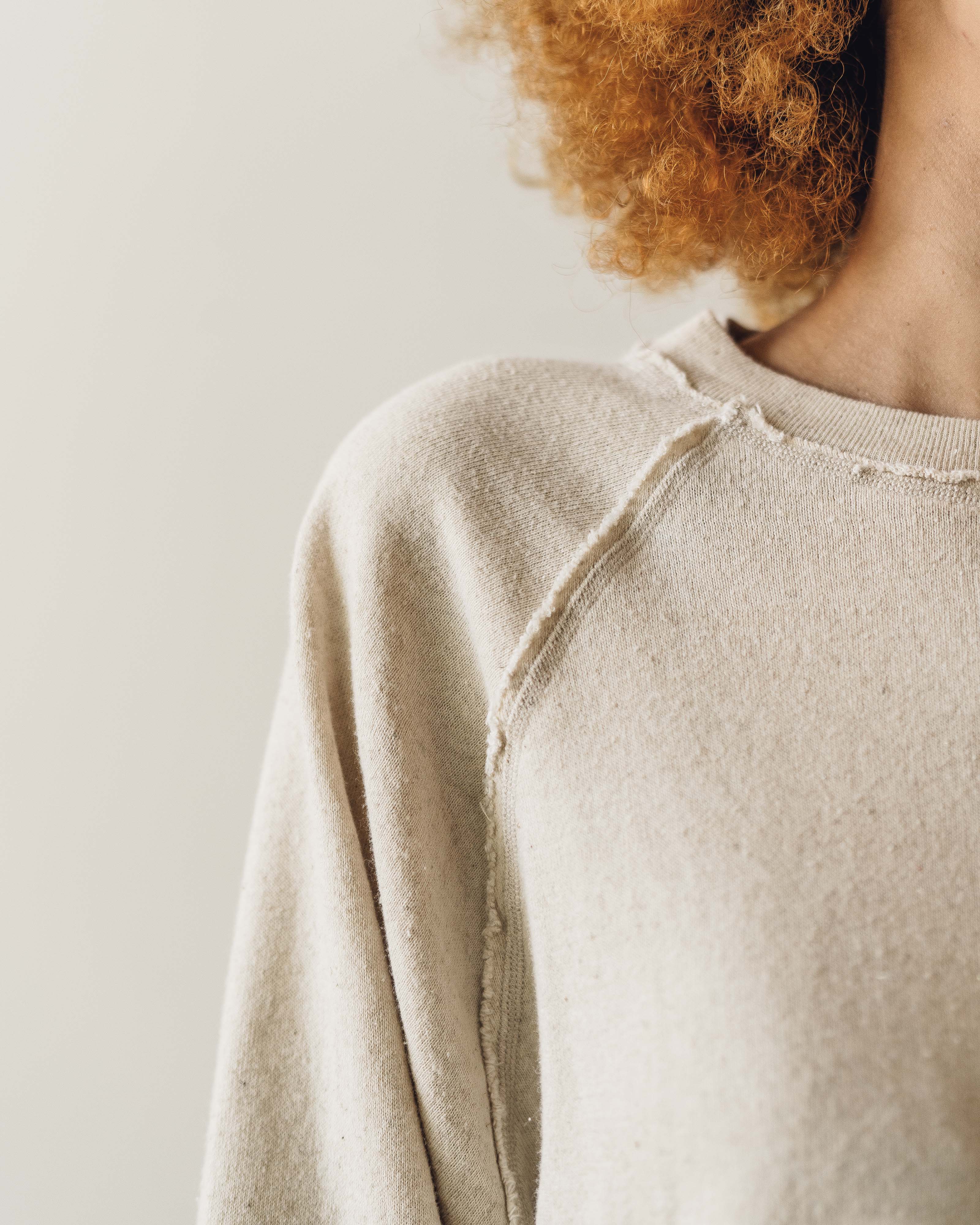 Kapital Linen Gauze Fleece Loose Sweatshirt, Ecru – Glasswing