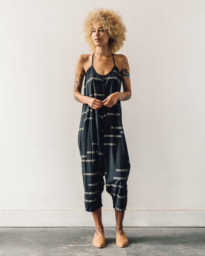 Uzi Halter Jumpsuit, Broken Stripe