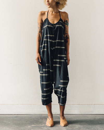 Uzi Halter Jumpsuit, Broken Stripe