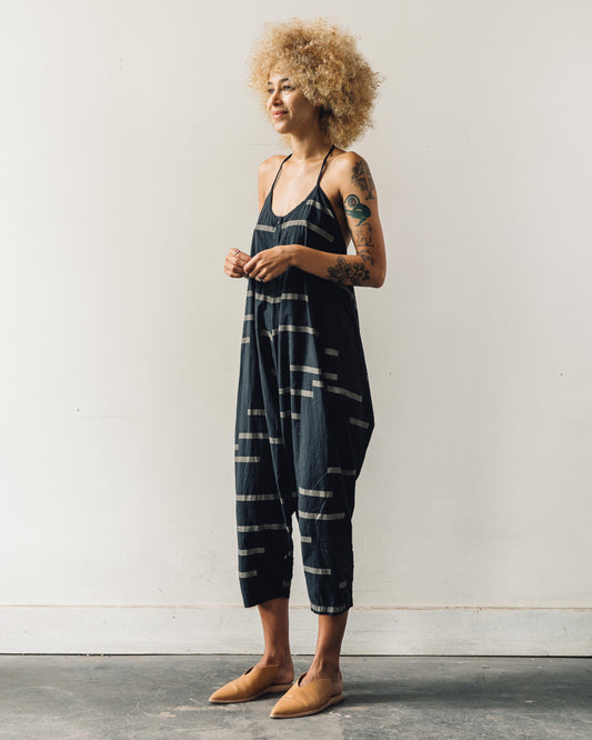 Uzi Halter Jumpsuit, Broken Stripe