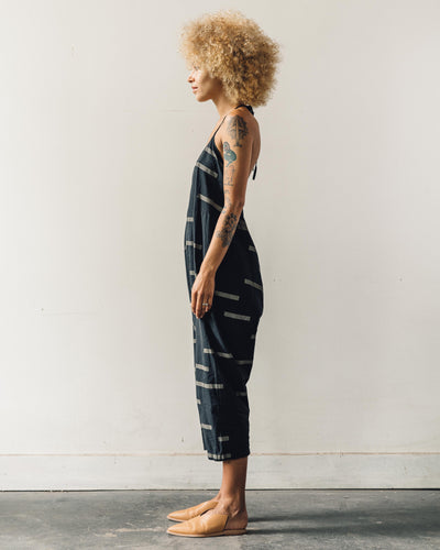 Uzi Halter Jumpsuit, Broken Stripe