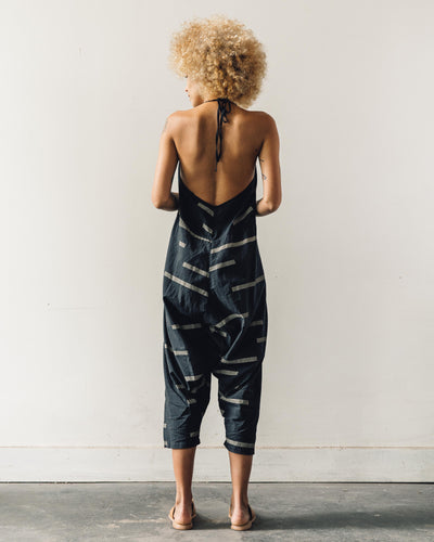 Uzi Halter Jumpsuit, Broken Stripe