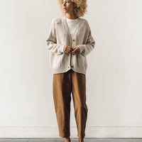 Cordera Saddle Cardigan, Silver Green