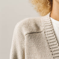 Cordera Saddle Cardigan, Silver Green