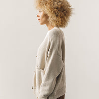 Cordera Saddle Cardigan, Silver Green