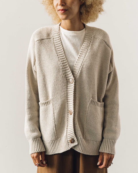 Cordera Saddle Cardigan, Silver Green | Glasswing