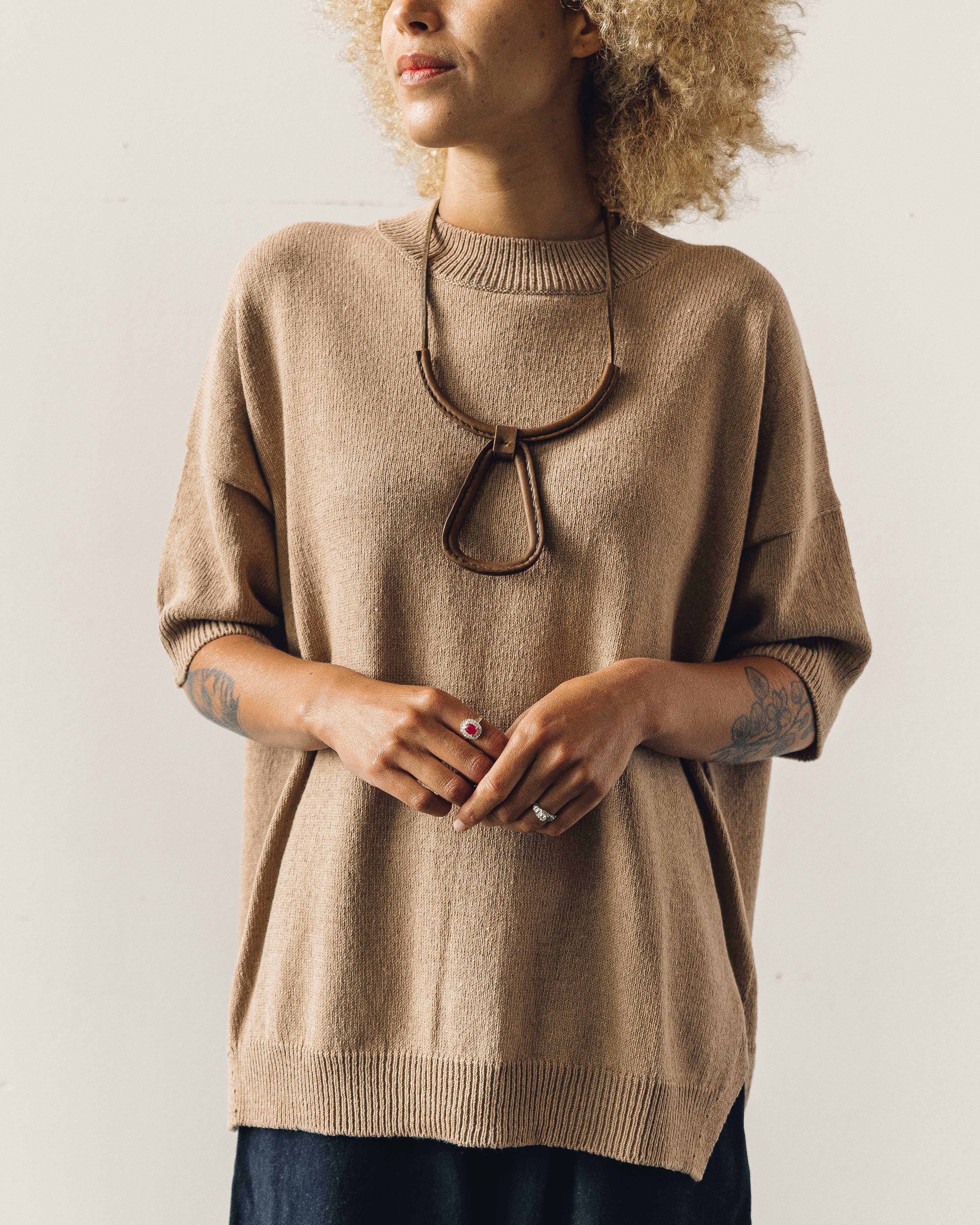 Cordera Cotton Sweater Camel Glasswing