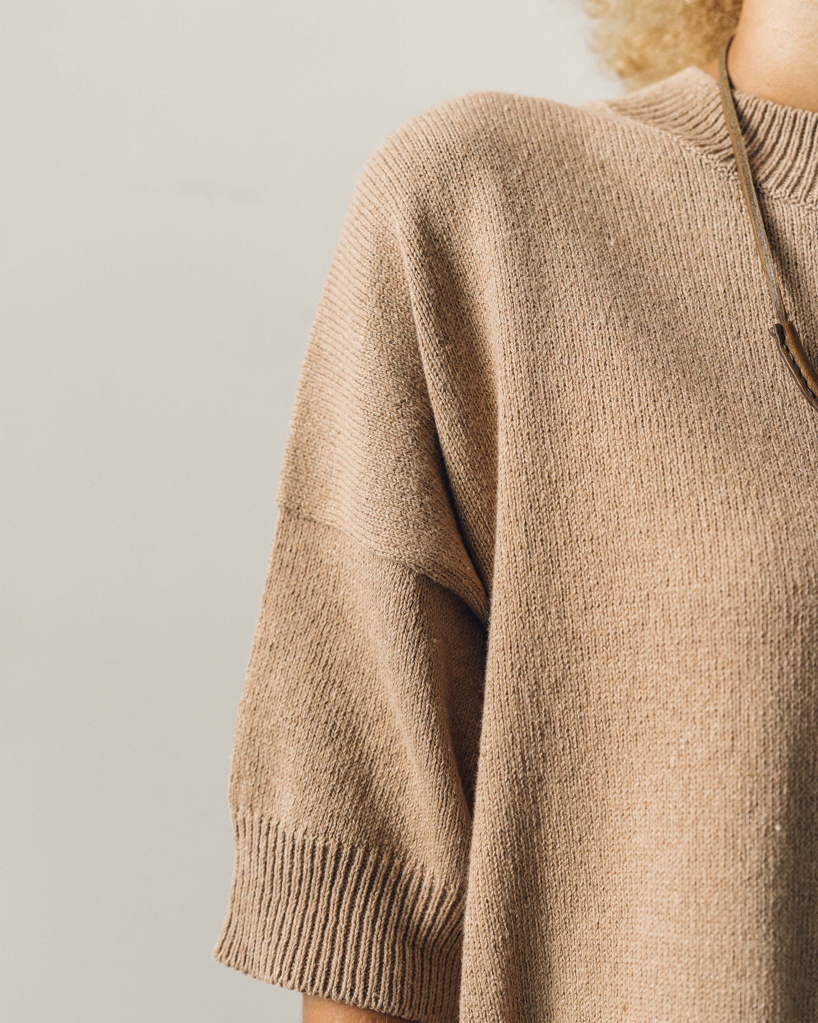 Cordera Cotton Sweater, Camel