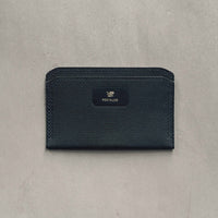 Postalco Crossgrain Leather Flat Wallet, Cobalt Blue