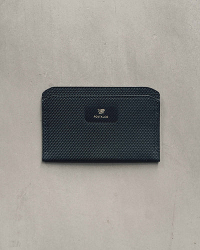 Postalco Crossgrain Leather Flat Wallet, Cobalt Blue