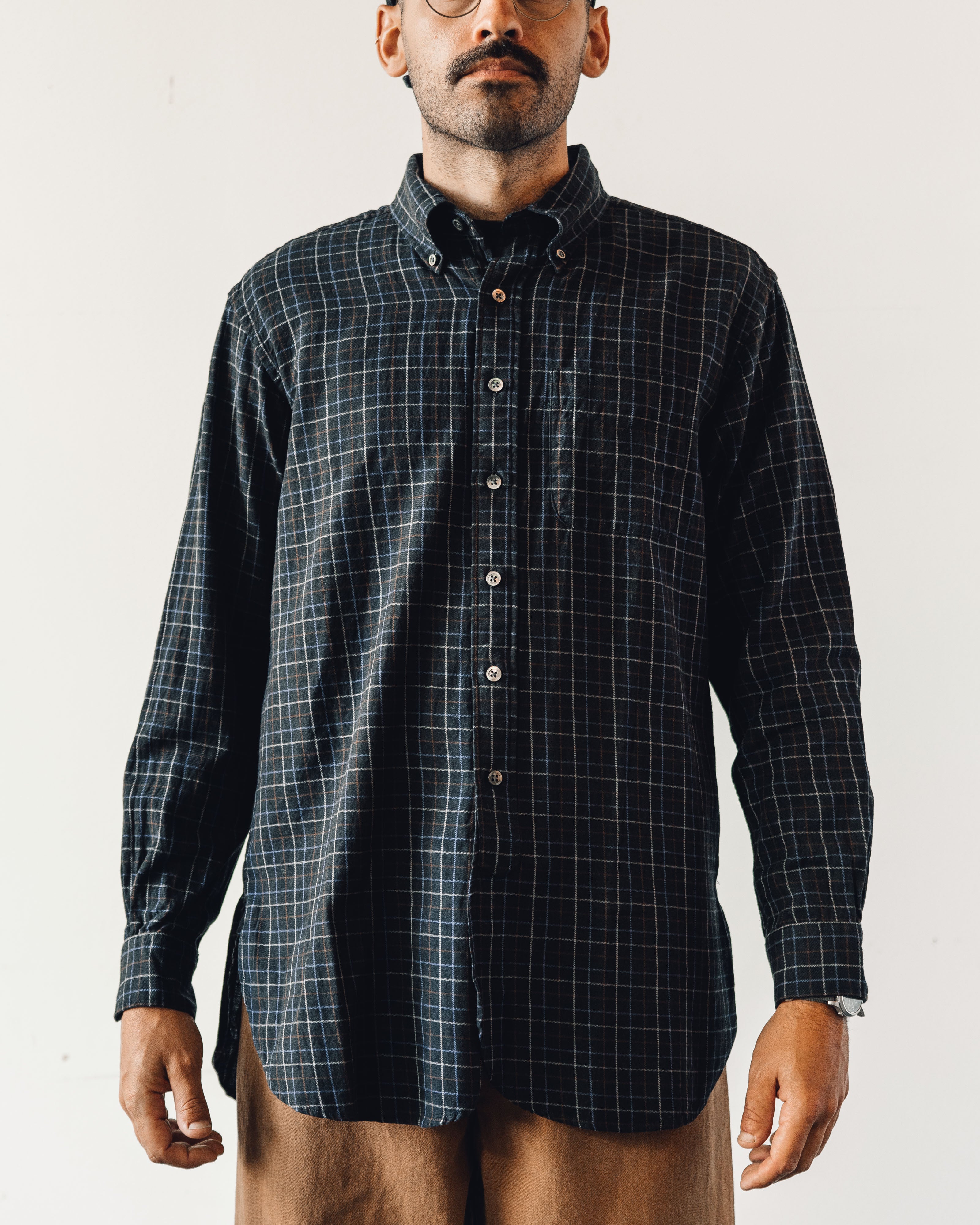 Engineered Garments 19th Century BD Shirt, Black Tattersall 