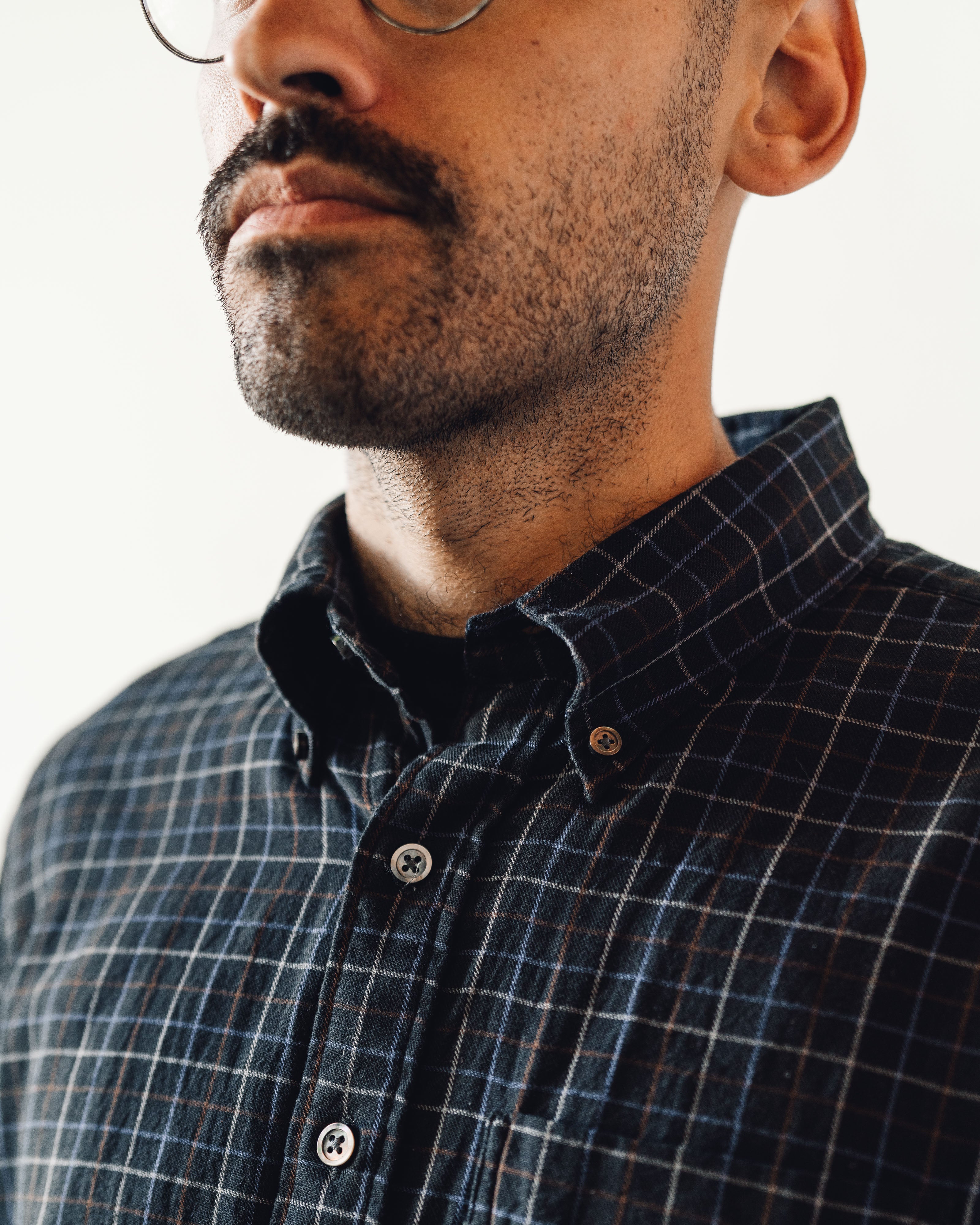 Engineered Garments 19th Century BD Shirt, Black Tattersall
