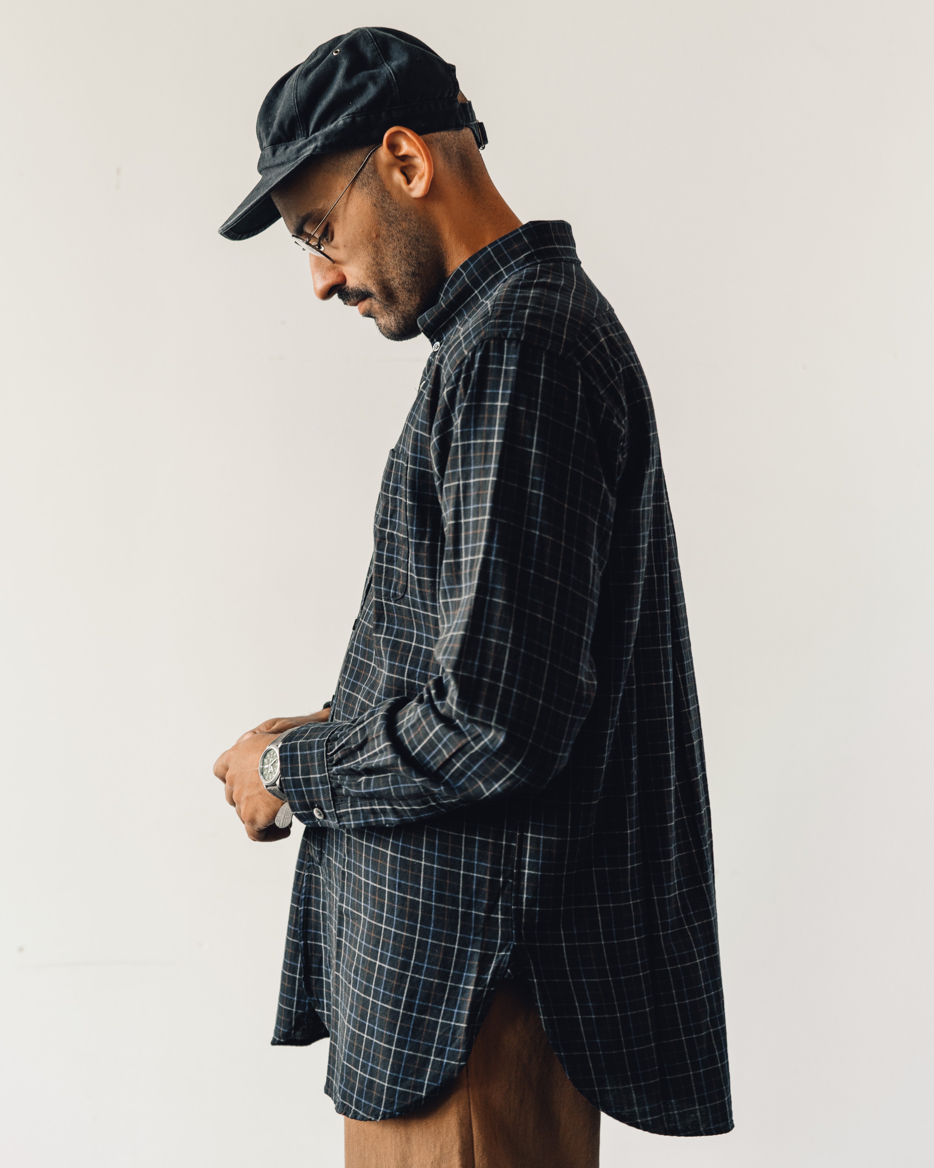 Engineered Garments 19th Century BD Shirt, Black Tattersall – Glasswing