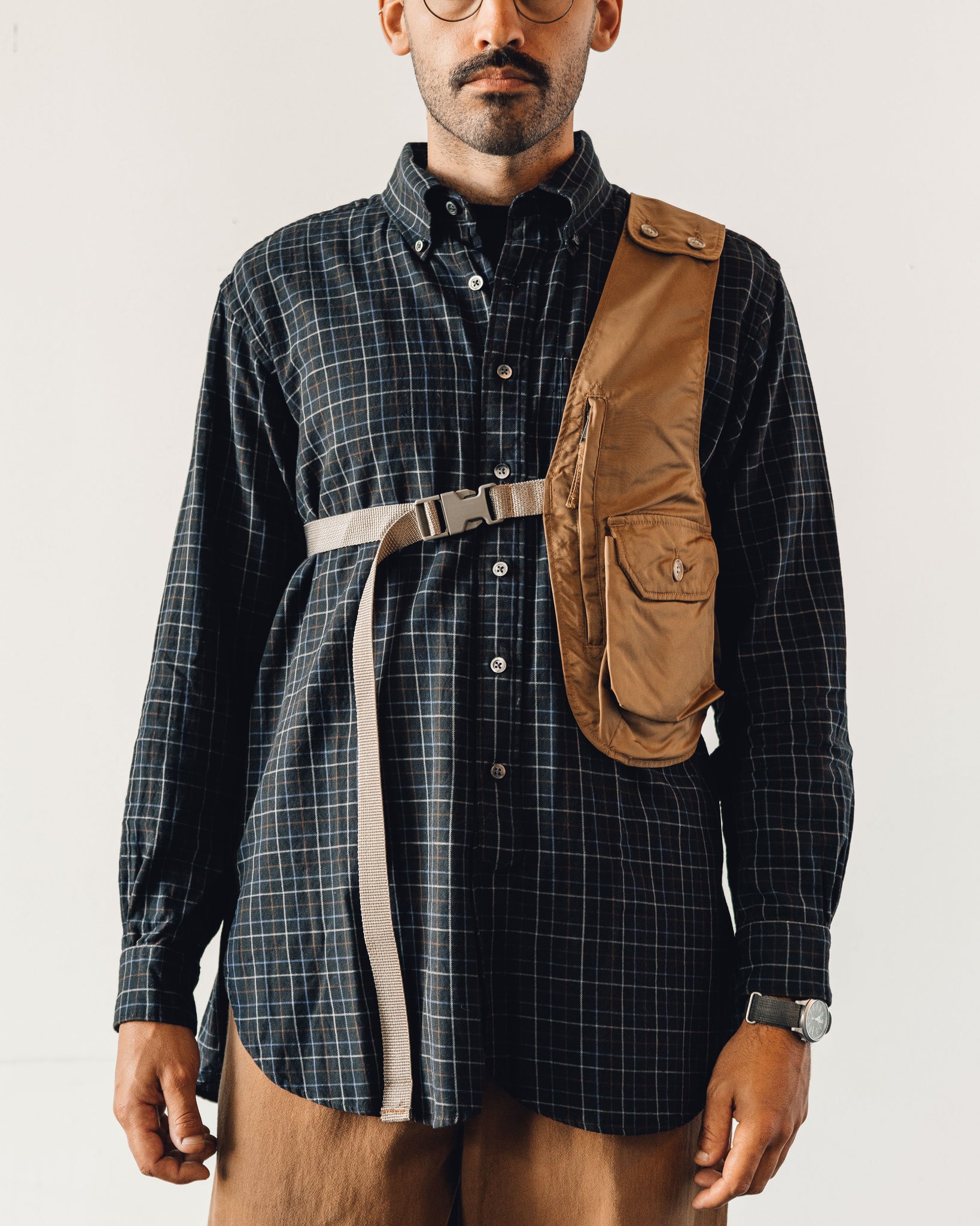 Engineered Garments Shoulder Vest, Coyote | Glasswing