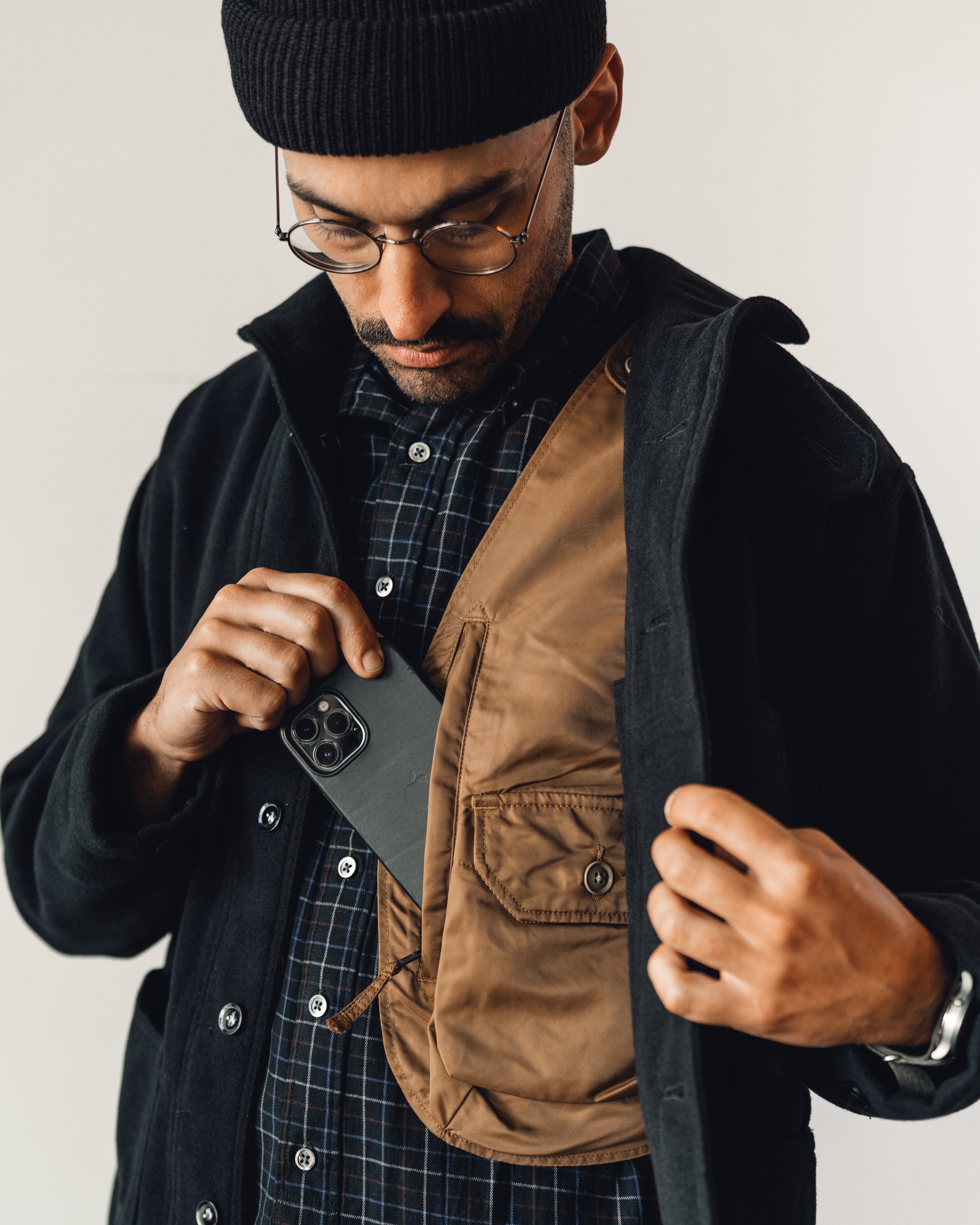 Engineered Garments Shoulder Vest, Coyote – Glasswing