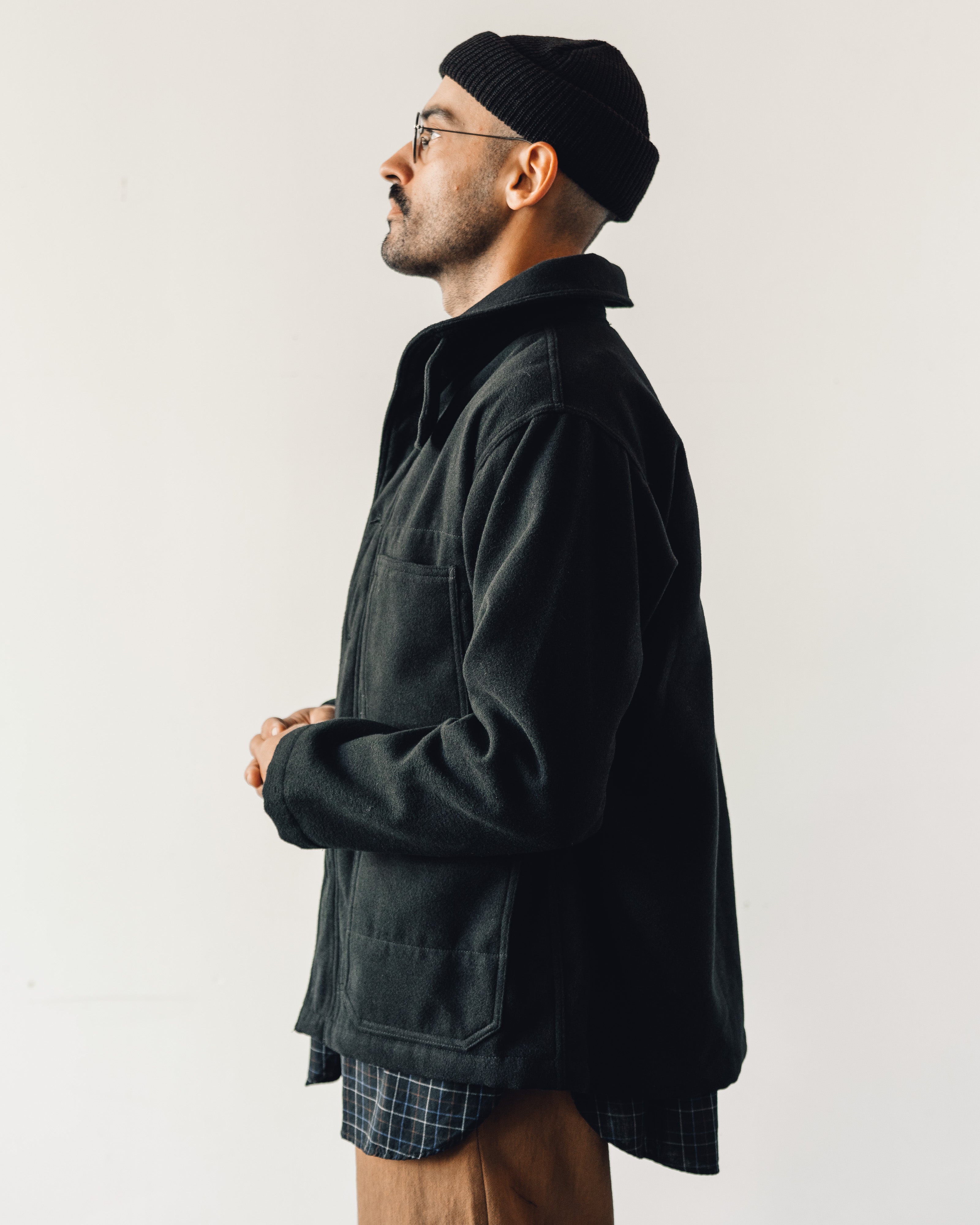 エンジニアードガーメンツ Shawl Collar Jacket Engineered Garments Shawl Collar Cover Jacket, Black – Glasswing
