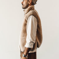 OrSlow Boa Fleece Vest, Sand/Beige