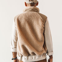 OrSlow Boa Fleece Vest, Sand/Beige