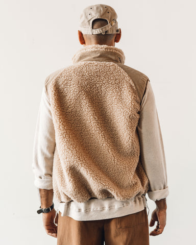 OrSlow Boa Fleece Vest, Sand/Beige