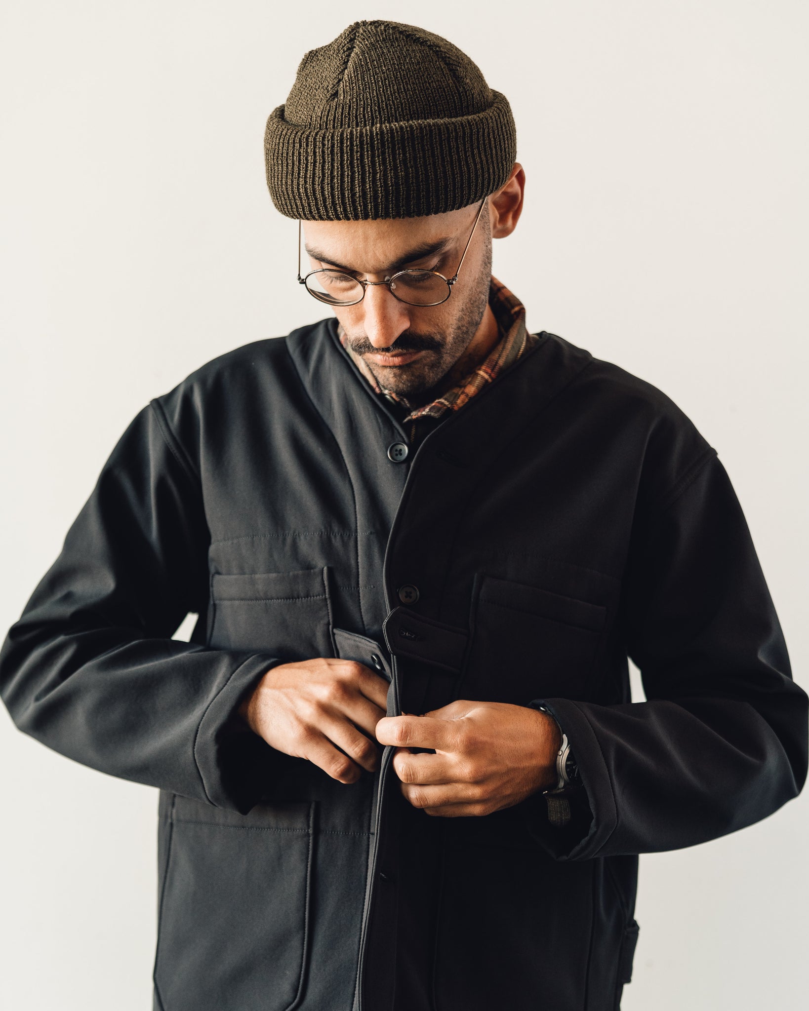 Engineered Garments Cardigan Jacket, Black | Glasswing