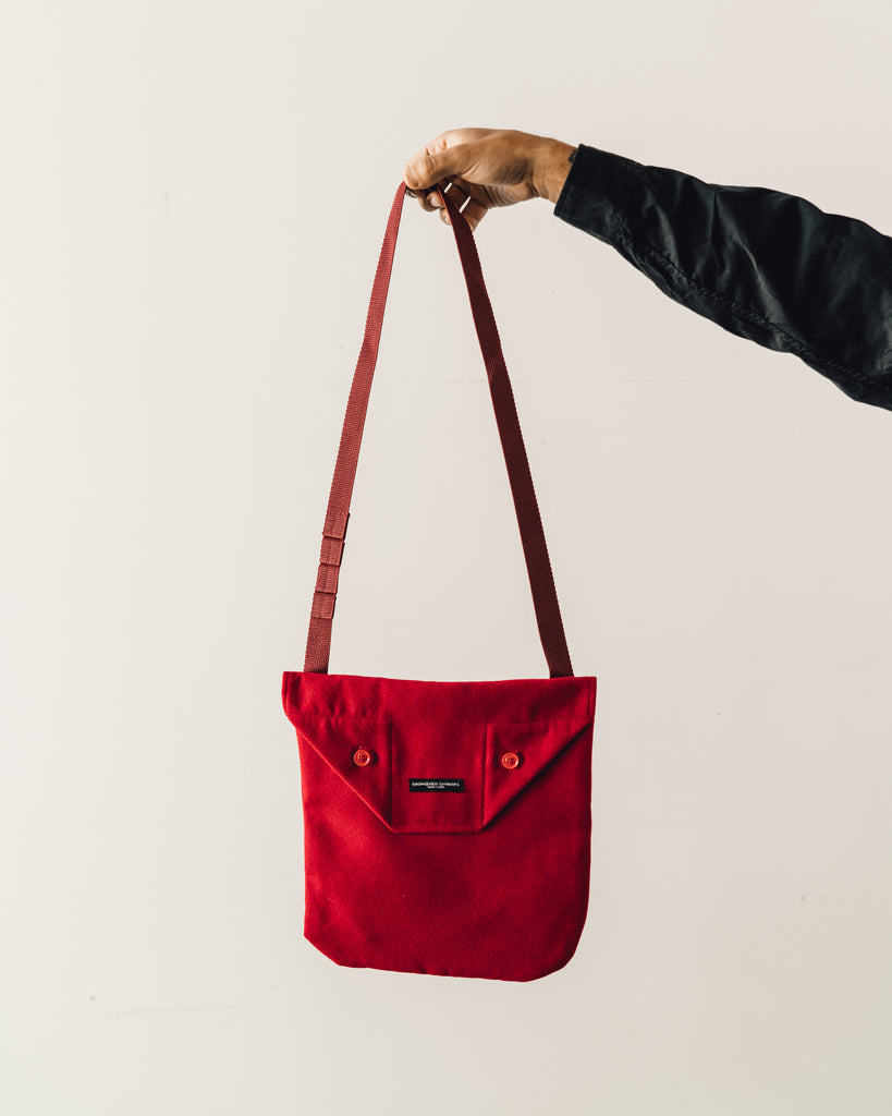 Engineered Garments Shoulder Pouch, Red | Glasswing