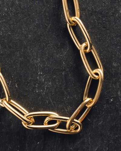 Maslo Oval Link Necklace, Gold