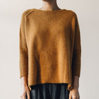 7115 Exposed Seams Sweater, Pumpkin